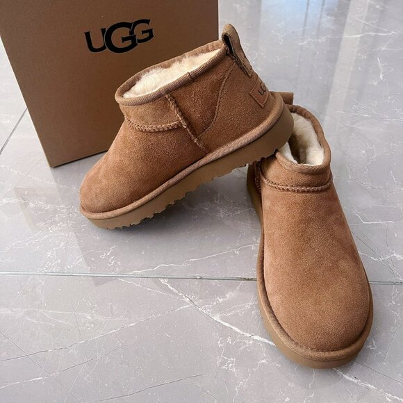 Women’s Ugg Classic Ultra Mini Boots Chestnut - Picture 4 of 6